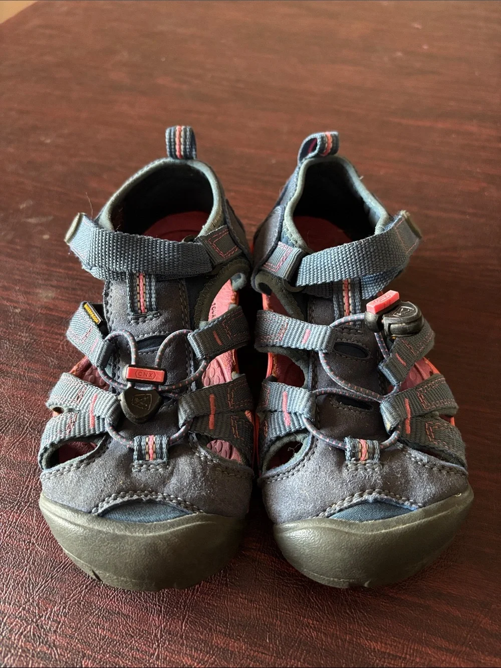 Keen Kids Navy and Pink Closed-Toe Outdoor Sandals